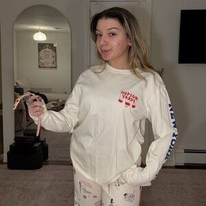 Hudson Yards NYC Long Sleeve Graphic Tee White